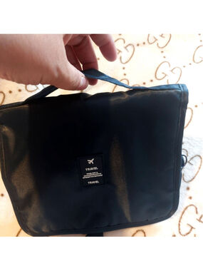 💙🧳 Navy Blue Folding Travel Cosmetic Bag 💄